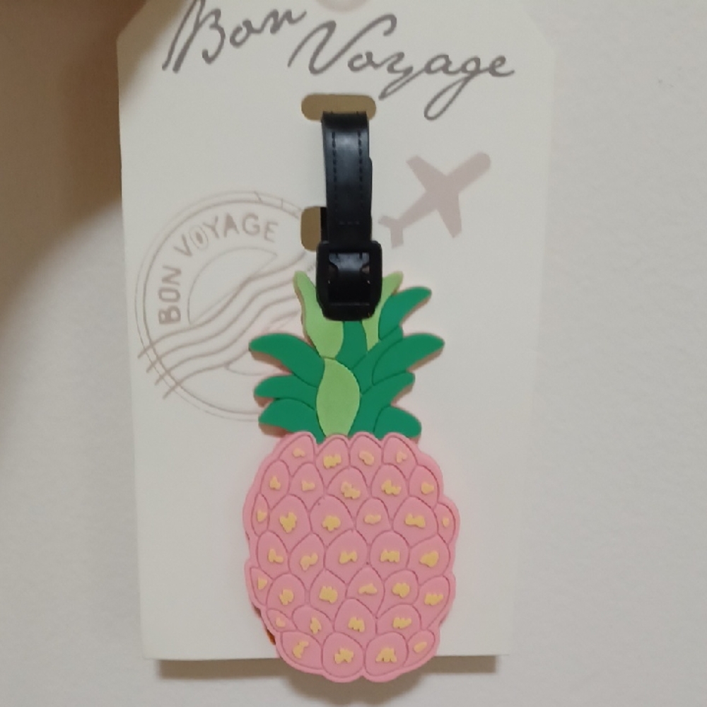 Pink Pineapple Bag Tag
